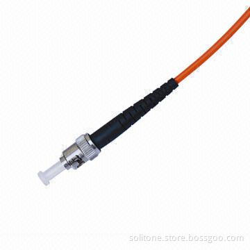 ST Fiber-optic Patch Cords, Multiple Mode, Simplex 50/125 and Low Insertion Loss